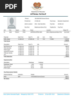 Official Payslip: Department of Education