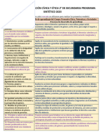 Dosificación Formación Cívica 2°