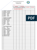 Attendance Sheet SHS