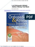 Examination of Orthopedic Athletic Injuries 4th Edition Starkey Test Bank