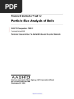 AASHTO T 88 22 Standard Method of Test For Particle Size Analysis