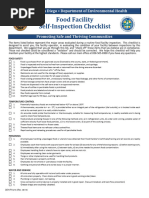 Food Facility Self Inspection Checklist