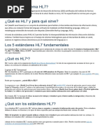 ¿Qué Es El Sistema HL7?