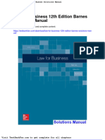 Dwnload Full Law For Business 12th Edition Barnes Solutions Manual PDF