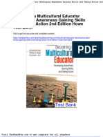 Dwnload Full Becoming A Multicultural Educator Developing Awareness Gaining Skills and Taking Action 2nd Edition Howe Test Bank PDF