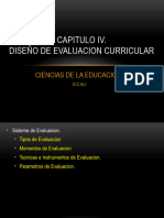 Capitulo IV. Diseño de La Evaluacion Curricular