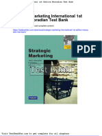 Dwnload Full Strategic Marketing International 1st Edition Mooradian Test Bank PDF