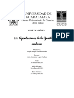 2.1. Aportaciones de La Genética A La Medicina