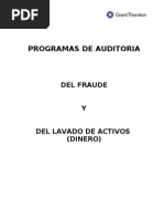 Programa de Auditoría Del Fraude y Del Lavado de Dinero