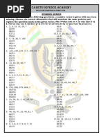 Cadets Defence Academy: Number Series