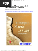 Dwnload Full Economics of Social Issues 21st Edition Register Test Bank PDF