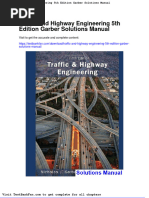 Dwnload Full Traffic and Highway Engineering 5th Edition Garber Solutions Manual PDF