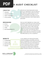 Brand Messaging Brand Audit Checklist