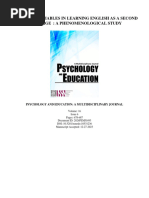 Affective Variables in Learning English As A Second Language: A Phenomenological Study