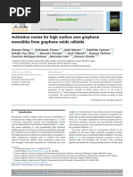 Activation Routes For High Surface Area Graphene Monoliths From Graphene Oxide Colloids