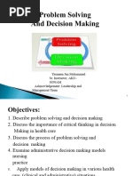 Prob Solving - Decision Making