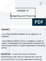 LESSON 17budgeting and Financing