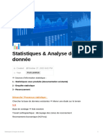 Statistiques & Analyse de Donnée