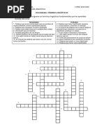 Crucigrama Terminos Linguisticos