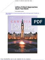 Dwnload Full Canadian Politics Critical Approaches 7th Edition Dyck Test Bank PDF