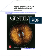 Dwnload Full Genetics Analysis and Principles 5th Edition Brooker Solutions Manual PDF