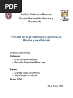 Historia de La Geriatria y Gerontologia