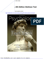 Dwnload Full Psychology 8th Edition Gleitman Test Bank PDF