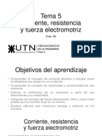 Fisica 2 - Resumen Tema 5 - Corriente Resistencia y FEM