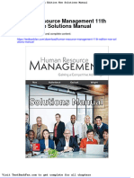 Dwnload Full Human Resource Management 11th Edition Noe Solutions Manual PDF