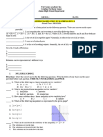 2nd Quarter Exam in Math 8