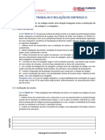 Relações de Trabalho e Relação de Emprego Vi