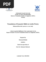 Translation of Semantic Shifts in Arabic