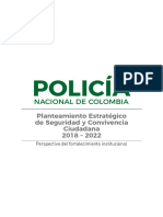 Planteamiento Estratégico de Seguridad y Convivencia Ciudadana 2018 - 2022