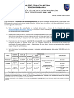 Información Del Proceso de Reinscripción Básica 24-25