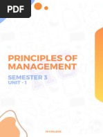 Principles of Management: Semester 3