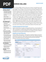 Progress Billing Data Sheet