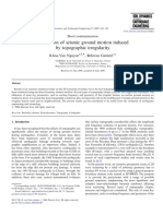 Evaluation of Seismic Ground Motion Induced by Topographic Irregularity