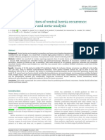 Identifying Predictors of Ventral Hernia Recurrence Systematic Review and Meta-Analysis