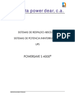 S4000 Operación - Especificacion