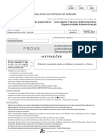 Prova: Assembleia Legislativa Do Estado de Sergipe