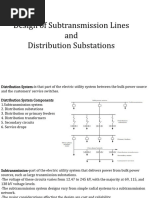 4.design of Subtransmission Line and Distribution Substations