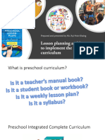 Lesson Planning and How To Implement The Curriculum