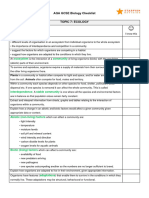 7 Ecology Checklist