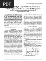 A Cascoded High Step-Up DC-DC Converter With Coupled Inductor and Switched Capacitor