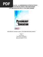 ABCD Approach: A Ladderized Intervention Program in Developing The Phonemic Awareness of Lily's Non-Decoders