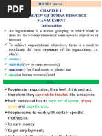 An Overview of Human Resource Management: Money