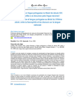 Língua Francesa e Língua Portuguesa No Brasil Do Século XIX