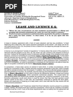 Lease Licence Essay 2021