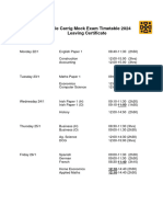 Leaving Cert Timetable 2024