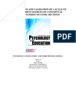 Construction and Validation of A Scale On The Different Sources of Conceptual Understanding of Conic Sections